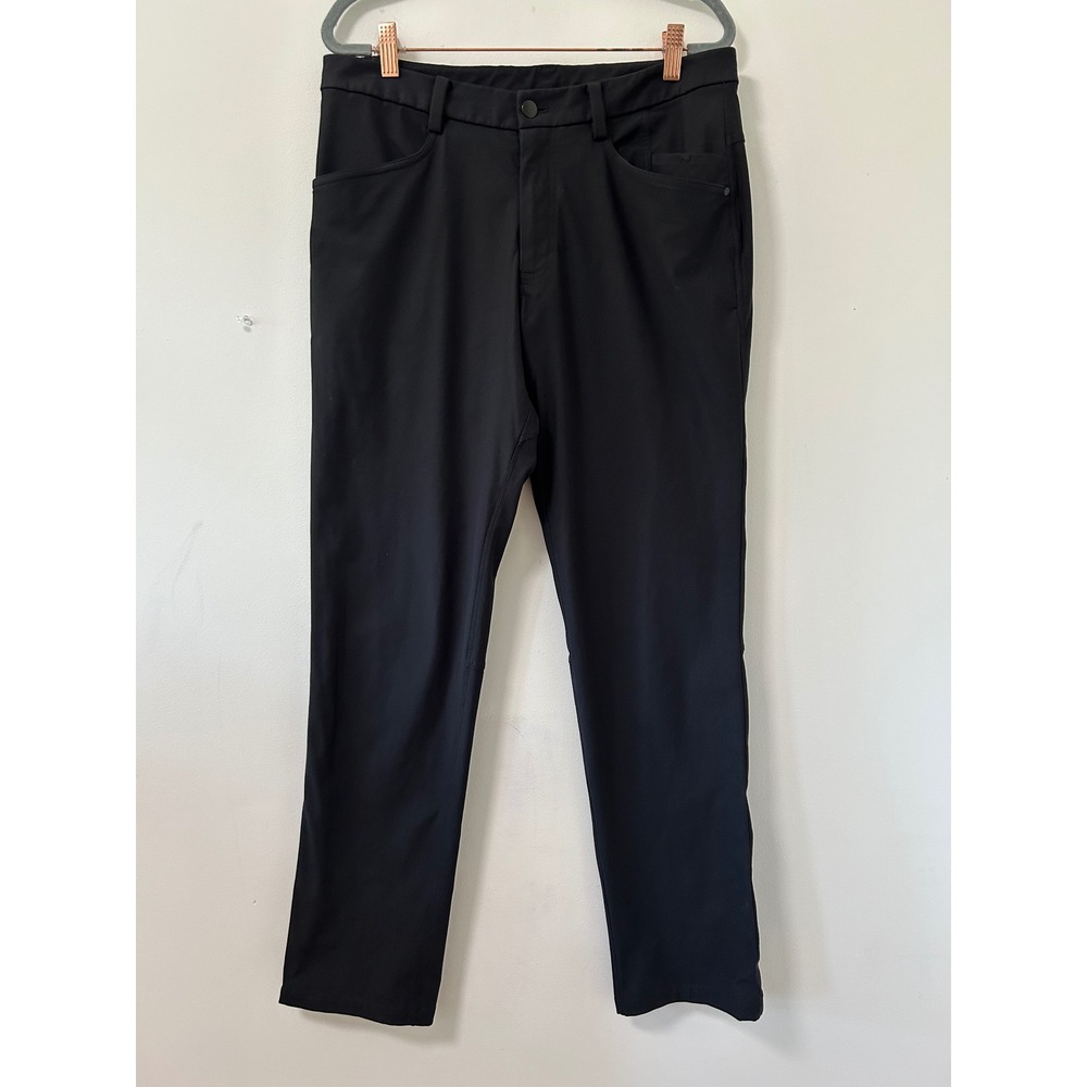 Lululemon ABC Slim Fit Pants Mens 32 Black Gorpcore Performance Trousers